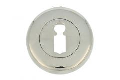 Key escutcheon nickel round concealed escutcheon