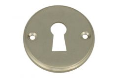 Round rosette with key hole Ø 50mm satin nickel