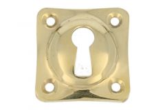 Escutcheon with key hole polished brass. Price per piece