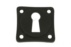 Square key rosette black powder coated "Ton model 400 serie"