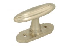 Window handle with rosette satin nickel