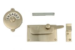Vacant-Engaged door lock for toilet 92×52mm satin nickel