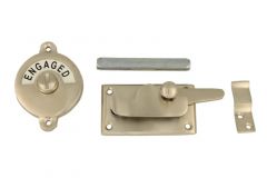 Vacant-Engaged door lock for toilet 70×39mm satin nickel