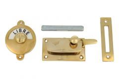 Libre-Occupé toiletslo70×39mm polished brass