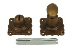 Turn and release spindle antique brass 8mm spindle size