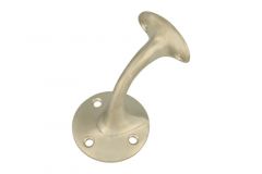 Handrail holder satin nickel, round support saddle