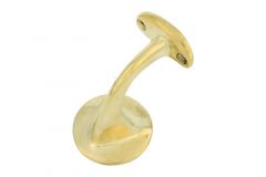 Handrail bracket polished brass, for round handrail