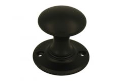 Round Knob Ø40mm rosette Ø50mm brass black powder coated