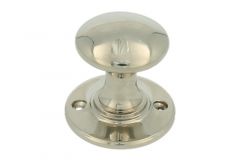 Round Knob Ø40mm rosette Ø50mm shiny nickel