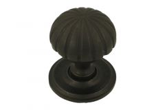 Door knob cast iron black small
