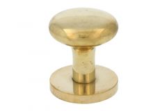 Modern design round door Knob polished brass