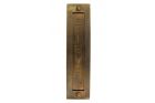 Letter plate "BRIEVEN" vertical antique brass
