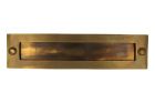 Letter plate antique brass 1930's
