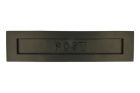 Letter plate "Post" cast iron black powder coated