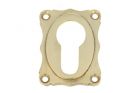 Euro cylinder escutcheon elegant polished brass.