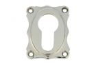 Euro cylinder escutcheon elegant nickel.