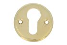 Round euro cylinder escutcheon polished brass. Price per piece