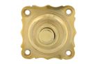 Bell push polished brass 40x40mm