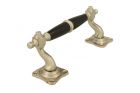 Pull handle 160mm satin nickel ebony