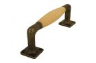 Pull handle 170mm antique brass beech