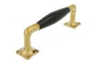 Pull handle modern design 170mm polished brass bakelite