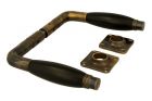 Door handles antique brass ebony pair (1928)