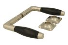 Door handles modern design satin nickel bakelite pair