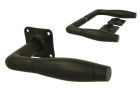 Door handles modern design brass black powder coated pair