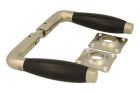 Door handles satin nickel ebony pair (1932)