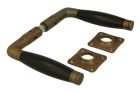 Door handles (1926) antique brass ebony pair