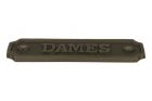 Cast iron door plate "Dames" rectangular 115x36mm