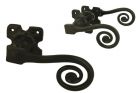 Door handles cast iron powder coated with curl