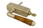 Handle Tilt & Turn with lock (1908) satin nickel horn