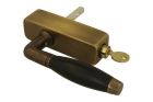 Handle Tilt & Turn with lock (1931) antique brass ebony