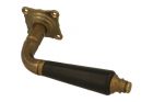 Single door handle with rosette antique brass ebony (1904)