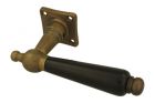 Single door handle antique brass ebony (1915)