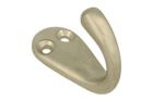 Small wall hook satin nickel, depth 33 mm, 17x36mm