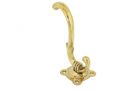 Coat hook polished brass, depth 110mm, rosette 48x48mm