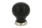 Cabinet knob ebony with nickel 39mm H48mm
