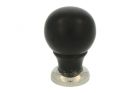 Cabinet knob ebony with nickel 25mm H39mm