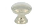 Cabinet knob nickel medium Ø 23mm H22mm