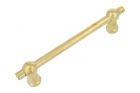 Kitchen handle "Chemin de fer" polished brass 128mm