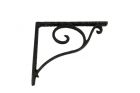 Shelf bracket black powder coated cast iron 185x160mm (L×H)