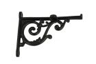 Shelf bracket black powder coated cast iron 125x95mm (L×H)