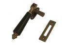 Window fastener reversible antique brass ebony (1890)