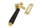 Window fastener reversible polished brass ebony (1908)