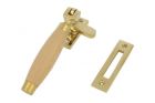 Window fastener reversible polished brass beech (1930)