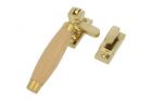 Window fastener (1930) reversible polished brass beech