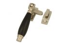 Window fastener (1928) reversible satin nickel ebony