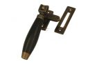 Window fastener reversible (1932) antique brass ebony